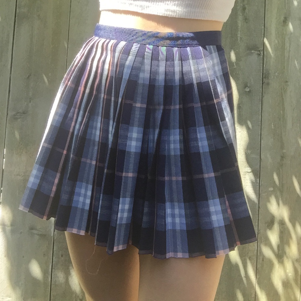 URBAN OUTFITTERS PLEATED PLAID MINISKIRT - Picture 3 of 4